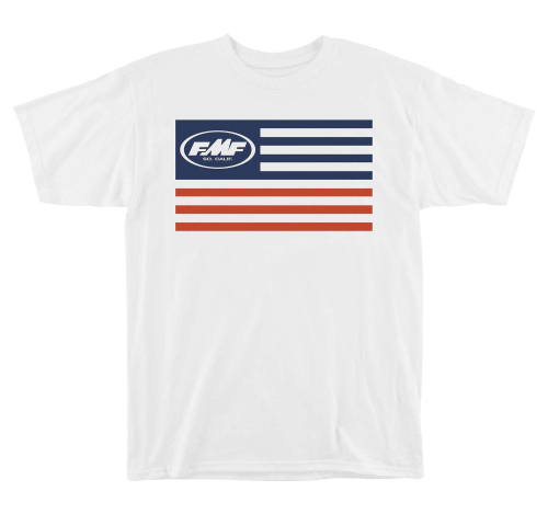 FMF Racing - FMF Racing Steadfast Youth T-Shirt - SP8218900-WHT-YLG - White - Large