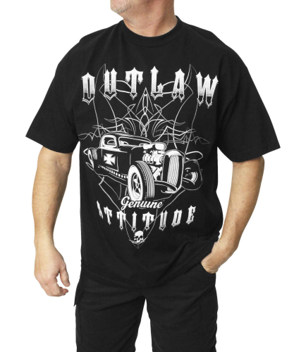 Outlaw Threadz - Outlaw Threadz Attitude T-Shirt - MT114-XL - Black - X-Large