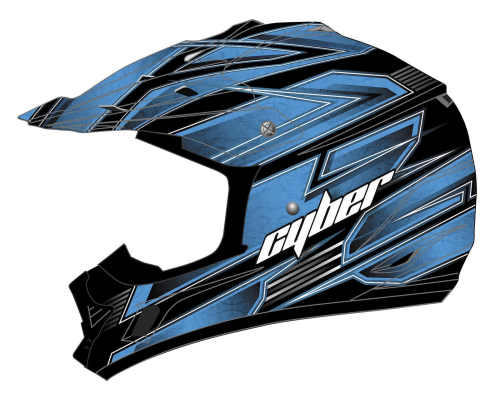 Cyber Helmets - Cyber Helmets UX-24 Bandit Helmet - UX24-8-BLUBK-XL - Blue/Black - X-Large