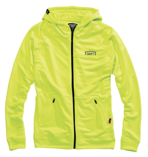 100% - 100% Union Zip Hoody - 36022-004-11 - Fluorescent Yellow - Medium