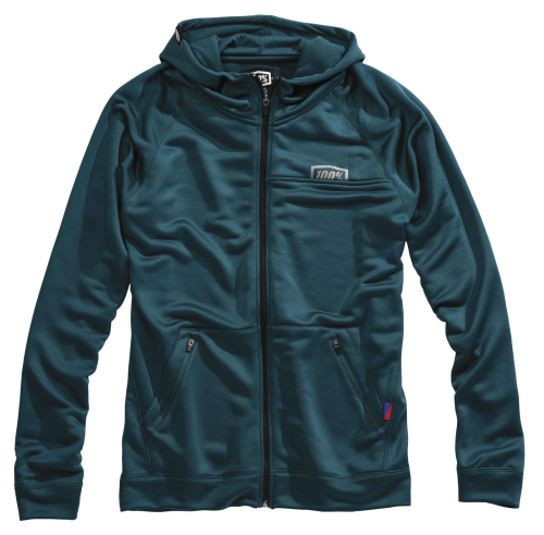 100% - 100% Union Zip Hoody - 36022-171-12 - Dark Teal - Large