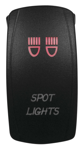 Dragonfire Racing - Dragonfire Racing Laser Etch Dual LED Switch - Spot Light On/Off - Red - 04-0065