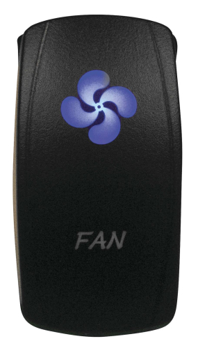 Dragonfire Racing - Dragonfire Racing Laser Etch Dual LED Switch - Fan On/Off - Blue - 04-0058