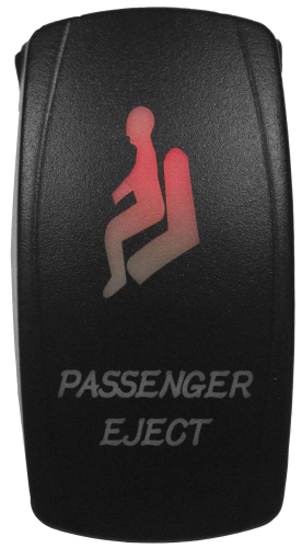 Dragonfire Racing - Dragonfire Racing Laser Etch Dual LED Switch - Pass Eject On/Off - Red - 04-0081