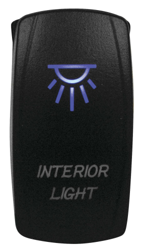 Dragonfire Racing - Dragonfire Racing Laser Etch Dual LED Switch - Interior Light On/Off - Blue - 04-0054