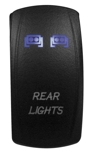 Dragonfire Racing - Dragonfire Racing Laser Etch Dual LED Switch - Rear Light On/Off - Blue - 04-0070