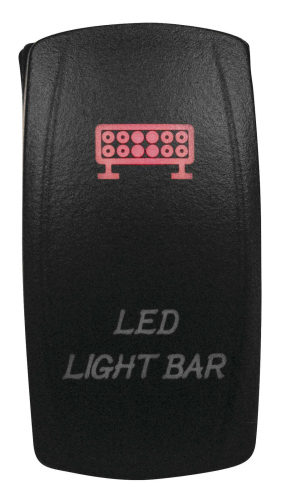 Dragonfire Racing - Dragonfire Racing Laser Etch Dual LED Switch - LED Light Bar On/Off - Red - 04-0063