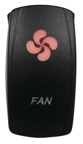 Dragonfire Racing - Dragonfire Racing Laser Etch Dual LED Switch - Fan On/Off - Red - 04-0059