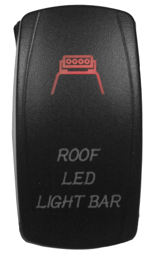 Dragonfire Racing - Dragonfire Racing Laser Etch Dual LED Switch - Roof LED On/Off - Red - 04-0075