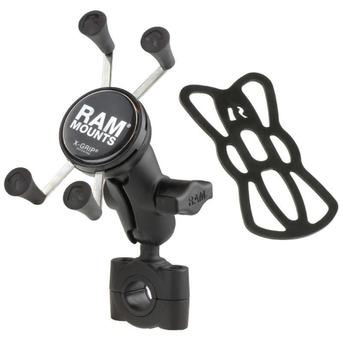 RAM Mounts - RAM Mounts RAM Torque 3/4in. - 1in. Diameter Handlebar/Rail Base w/ 1in. Ball, Short Arm & X-Grip - RAMB408751AUN7U