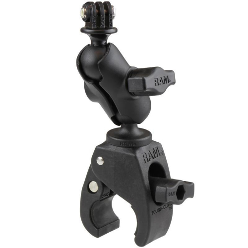 RAM Mounts - RAM Mounts RAM Small Tough-Claw Base with Short Double Socket Arm and GoPro/Action Camera Mount - RAM-B-400-A-GOP1U