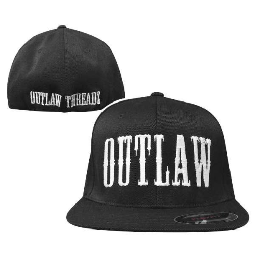 Outlaw Threadz - Outlaw Threadz Outlaw Hat - BOS02 - Black/White - OSFM