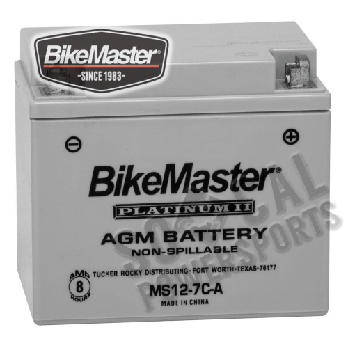 BikeMaster - BikeMaster AGM Platinum II Battery - MS12-7C-A