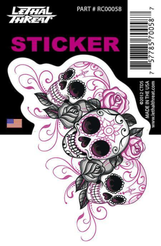 Lethal Threat - Lethal Threat Dod Girl Skulls Mini Decal - RC00058