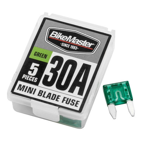 BikeMaster - BikeMaster Mini Blade Fuse - 30 Amp Green - 152448