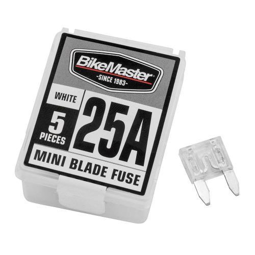 BikeMaster - BikeMaster Mini Blade Fuse - 25 Amp White - 152447