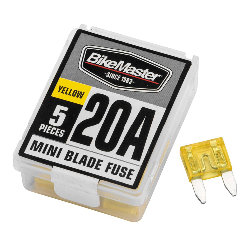 BikeMaster - BikeMaster Mini Blade Fuse - 20 Amp Yellow - 152446