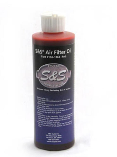 S&S Cycle - S&S Cycle Filter Oil - Red - 8 oz. - 106-1163