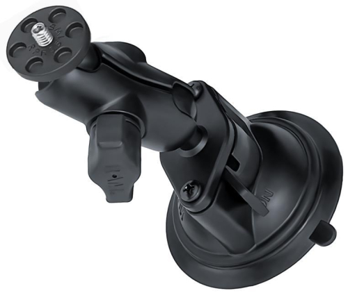 RAM Mounts - RAM Mounts RAM Twist Lock Suction Cup Mount with Short Double Socket Arm & 1/4in.-20 Camera Threaded Adapter - RAM-B-224-1-A-366U