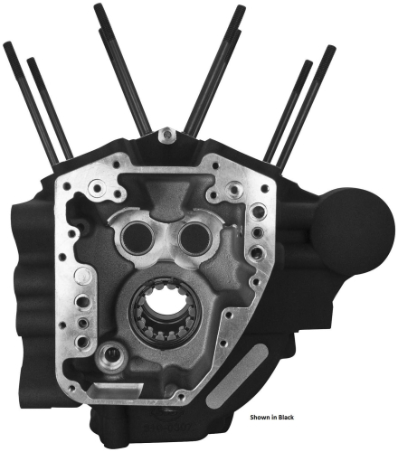 S&S Cycle - S&S Cycle Super Stock T2 Crankcase - 4 3/8in. Bore/S&S Bolt Pattern - Silver - 310-0370