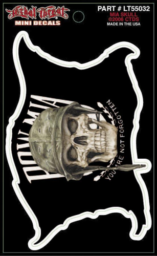 Lethal Threat - Lethal Threat MIA Skull Decal - LT55032