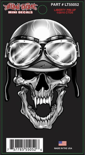 Lethal Threat - Lethal Threat Helm Skull Decal - LT55056