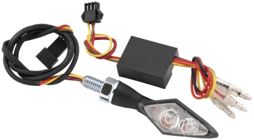 BikeMaster - BikeMaster Mini Rear LED Turn Signals with Resistors - Black - FA53LEDRBLK