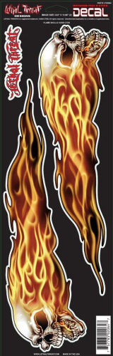 Lethal Threat - Lethal Threat Flame Skulls Decal Set - LT02064