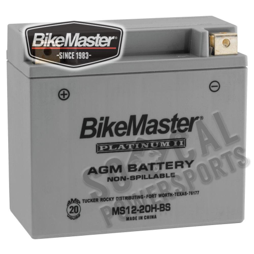 BikeMaster - BikeMaster AGM Platinum II Battery - MS12-20H-BS