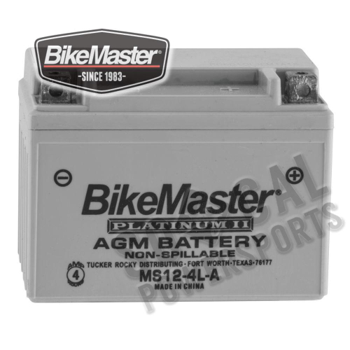 BikeMaster - BikeMaster AGM Platinum II Battery - MS12-4L-A