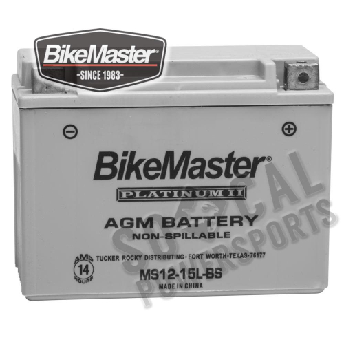 BikeMaster - BikeMaster AGM Platinum II Battery - HTX15L-FA