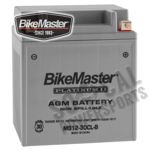 BikeMaster - BikeMaster AGM Platinum II Battery - MS12-30CL-B