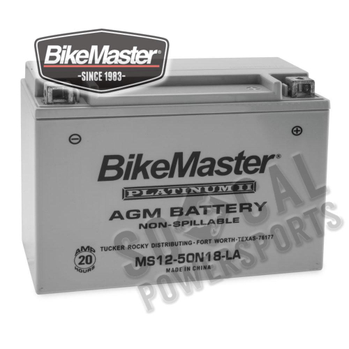 BikeMaster - BikeMaster AGM Platinum II Battery - MS12-50N18-LA