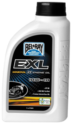 Bel-Ray - Bel-Ray EXL Mineral 4T Engine Oil - 10W40 - 1L. - 93400-BT1LP