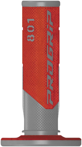 Pro Grip - Pro Grip 801 Hybrid Duo-Density Cross Grips - Gray/Red - 801GYRD