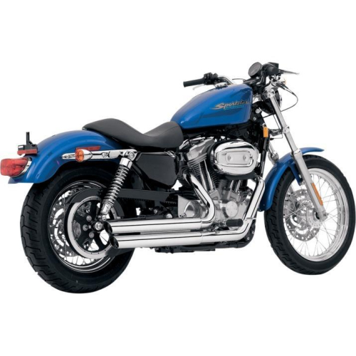 Vance & Hines - Vance & Hines Q-Series Double Barrel Staggered Exhaust System - Chrome - 18005