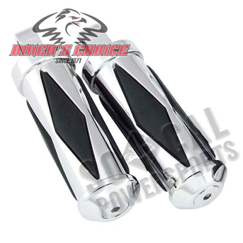 Bikers Choice - Bikers Choice Chrome-N-Cushion Diamond Pegs - 74425S4