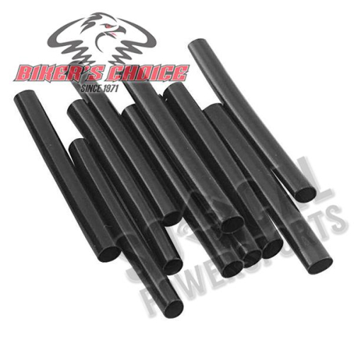 Bikers Choice - Bikers Choice Shrink Tubing - 2in. Strips - 3/16in. Diameter - Black - 3/16 X 2