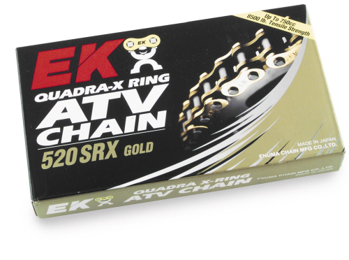 EK Chain - EK Chain 520 SRX Quadra X-Ring Chain - 114 Links - Gold - 701-520SRX-114/G