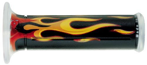 Harris Grips - Harris Grips Sport Bike Grips - Flames - 120mm/4-3/4in. - 01684-FU