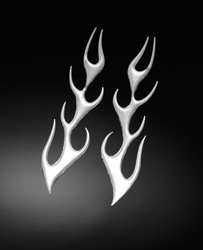 Highway Hawk - Highway Hawk 3-D Sticker - Flame - 23 x 3.5cm - HH-51-31132