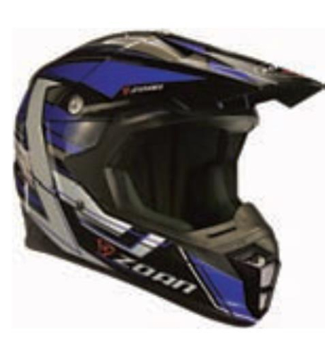 Zoan - Zoan Synchrony MX Race Equipe Graphics Helmet - 721-113 - Blue - X-Small