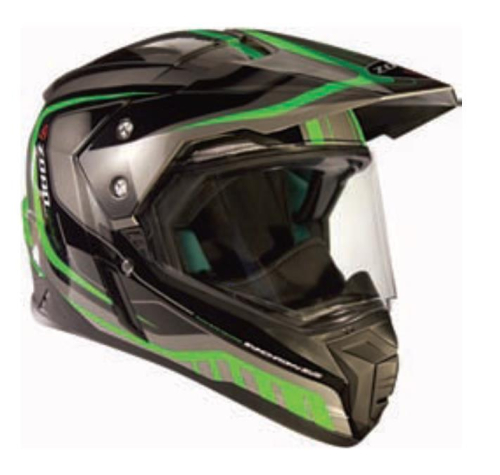 Zoan - Zoan Synchrony Duo-Sport Tourer Graphics Snow Helmet with Double Lens Shield - XF-50-10321307 - Green - 3XL