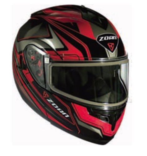 Zoan - Zoan Optimus Eclipse Graphics Snow Helmet with Double Lens Shield - 238-306 - Red - Large