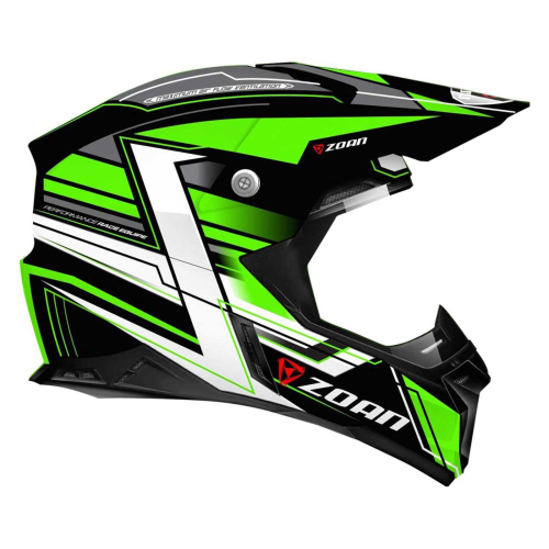 Zoan - Zoan Synchrony MX Race Equipe Graphics Helmet - 721-129 - Green - 3XL