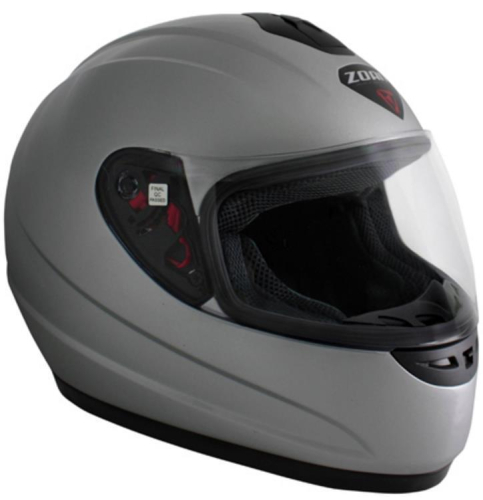 Zoan - Zoan Thunder Solid Snow Youth Helmet with Double Lens Shield - 223-021SN - Silver - Medium