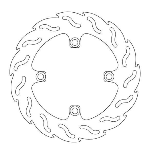 Moto-Master - Moto-Master Flame Brake Disc - 110190