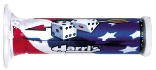 Harris Grips - Harris Grips Sport Bike Grips - Flag - 120mm/4-3/4in. - 01684-DU