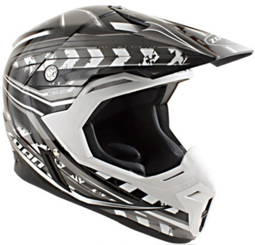 Zoan - Zoan Synchrony MX Monster Graphics Helmet - 521-176 - Black/Matte Silver - Large