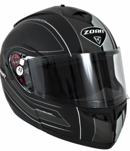 Zoan - Zoan Optimus Raceline Graphics Helmet - 138-189 - Matte Black/Silver - 3XL